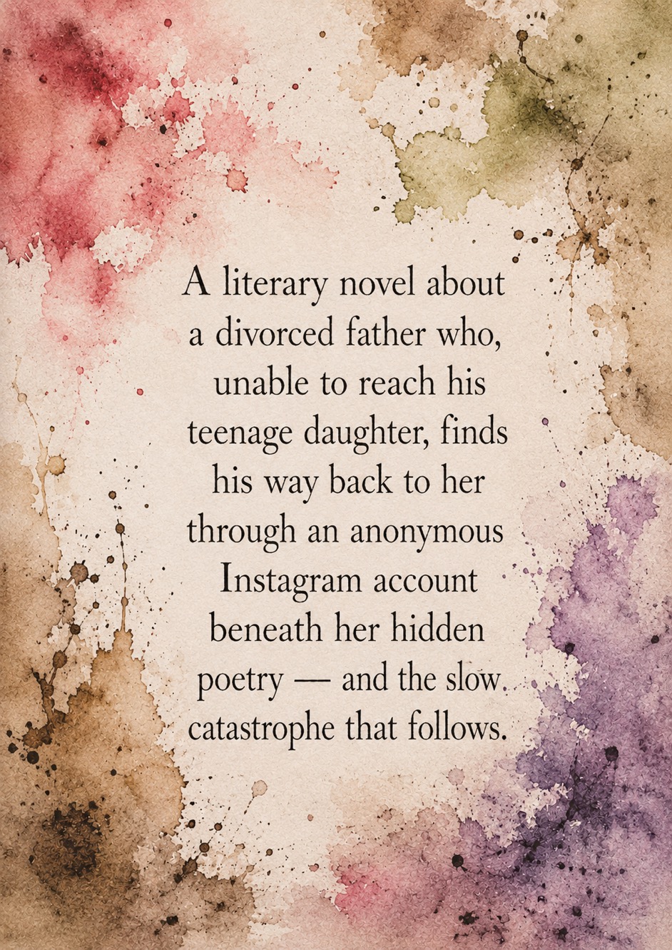 Back cover watercolor artwork with book description